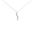 14k White Gold .52ct G SI1 Round Diamond Journey Necklace
