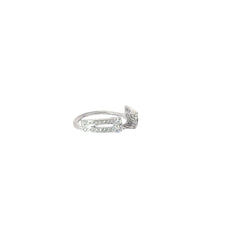 14k white gold .40ct G VS2 Round Diamond Jacket Ring