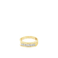 14k Yellow Gold .50ct E VS2 Baguette Diamond Channel Set Band 6 gram / Size 8