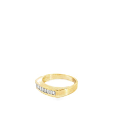 14k Yellow Gold .50ct E VS2 Baguette Diamond Channel Set Band 6 gram / Size 8