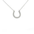 18k White Gold .25ct G VS2 Round Diamond Horseshoe Necklace