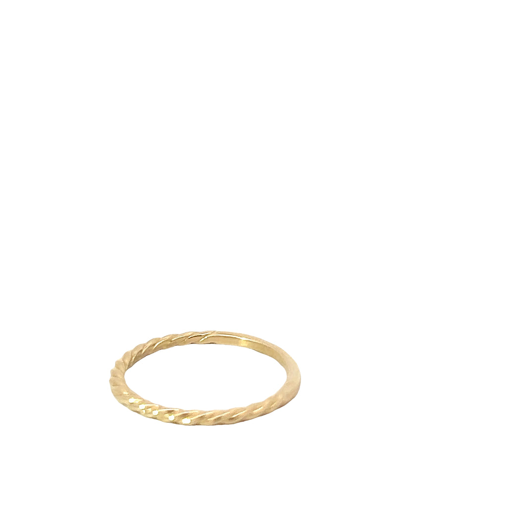 14k Yellow Gold Rope Band 1.7 mm