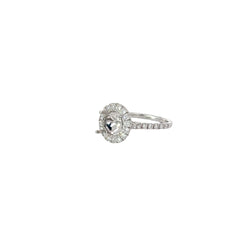 14k white gold .73ct G VS2 Round Diamond Semi Mount Engagement ring For a Round Diamond