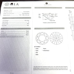 14k White Gold 1.30ct K VS2 Round Center Diamond/.73ct G VS2 Round Diamond Engagement Ring Certified By GIA #5222194070