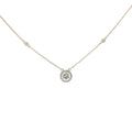 14K YELLOW GOLD .75CT H SI1  OLD MINE CUT DIAMOND SOLITAIRE PENDANT