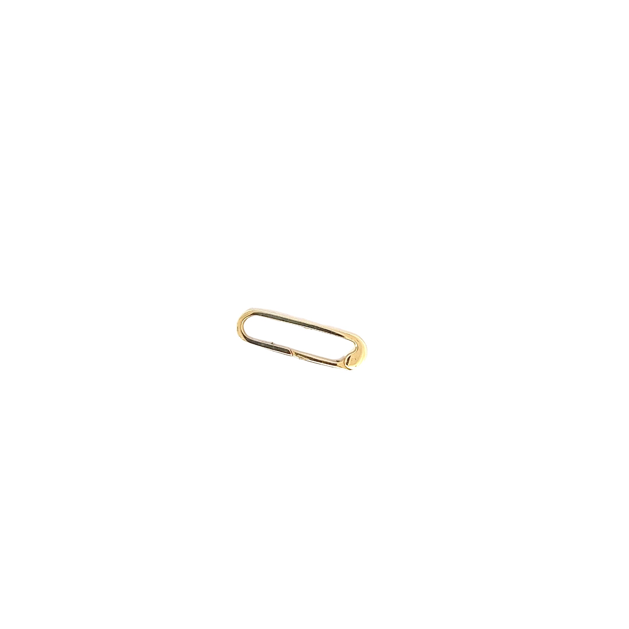 14k Yellow Gold Oval Push Lock 1.6 gram