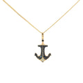 14K YELLOW GOLD 1CT BLACK AND WHITE ROUND DIAMOND PENDANT WITH MICO CUBAN 16" YELLOW GOLD CHAIN