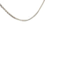 14k White Gold 6.6 Gram Rounded Wheat Chain 2mm 18" inch