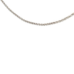 14k White Gold 6.5 Gram Rounded Wheat Chain 2 mm 18" inch