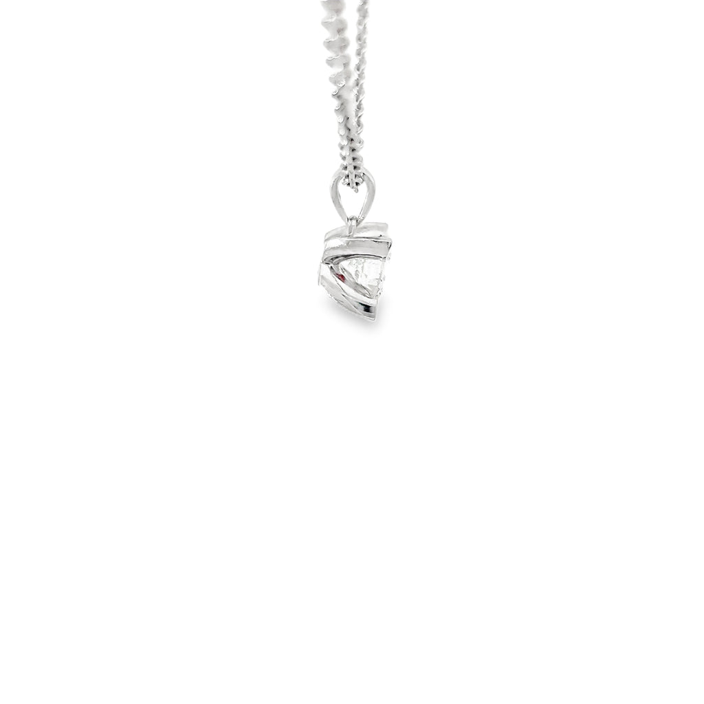 14k White Gold 1.23ct J VS2 Round Diamond Solitaire Pendant