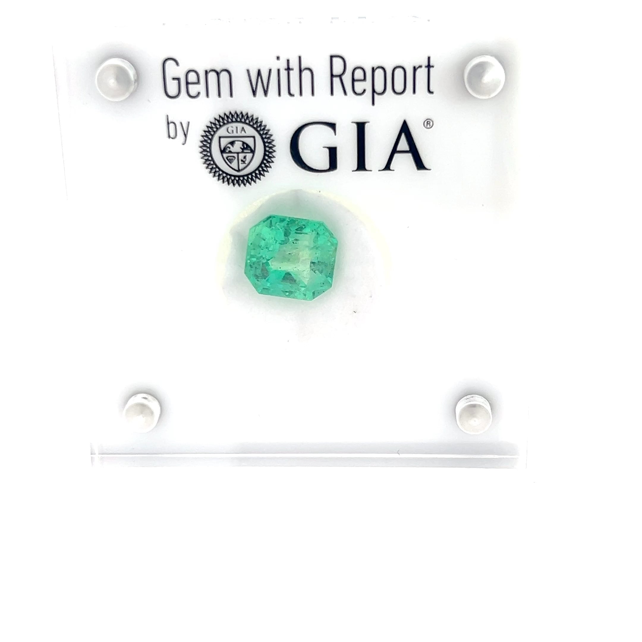 4.26ct Octagonal Emerald Colombia Natural F 2 Loose Stone Certified By GIA#6237423285