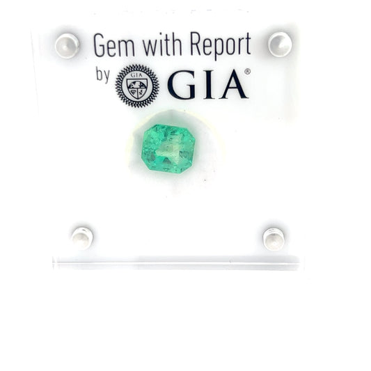 4.26ct Octagonal Emerald Colombia Natural F 2 Loose Stone Certified by GIA #6237423285