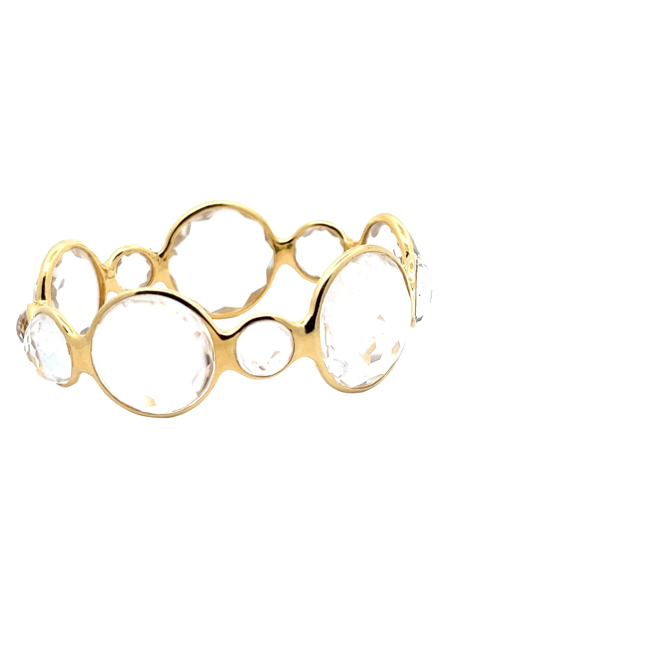 18K YELLOW GOLD IPPOLITA ROCK CRYSTALS BANGLE BRACELET PRE-OWED