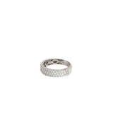 18k White Gold 1.00CT G VS2 3 Row Round Diamond ring