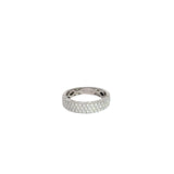 18k White Gold 1.00CT G VS2 3 Row Round Diamond ring