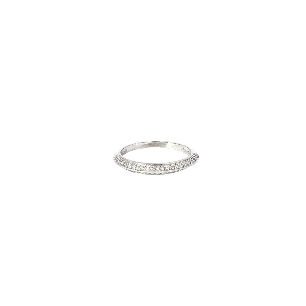 14k White Gold .30ct G SI1 Round Diamond Wedding Band