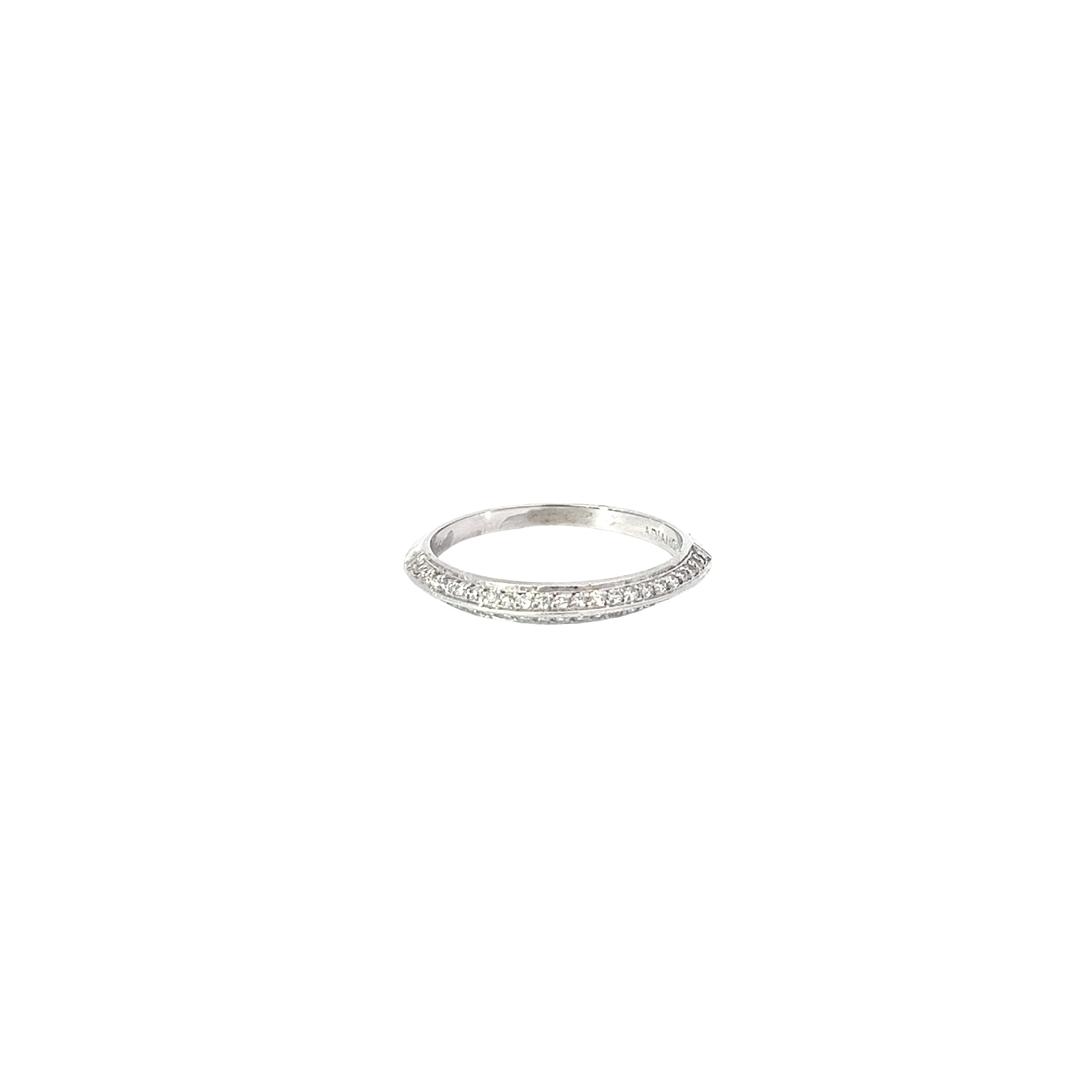 14k White Gold .30ct G SI1 Round Diamond Wedding Band