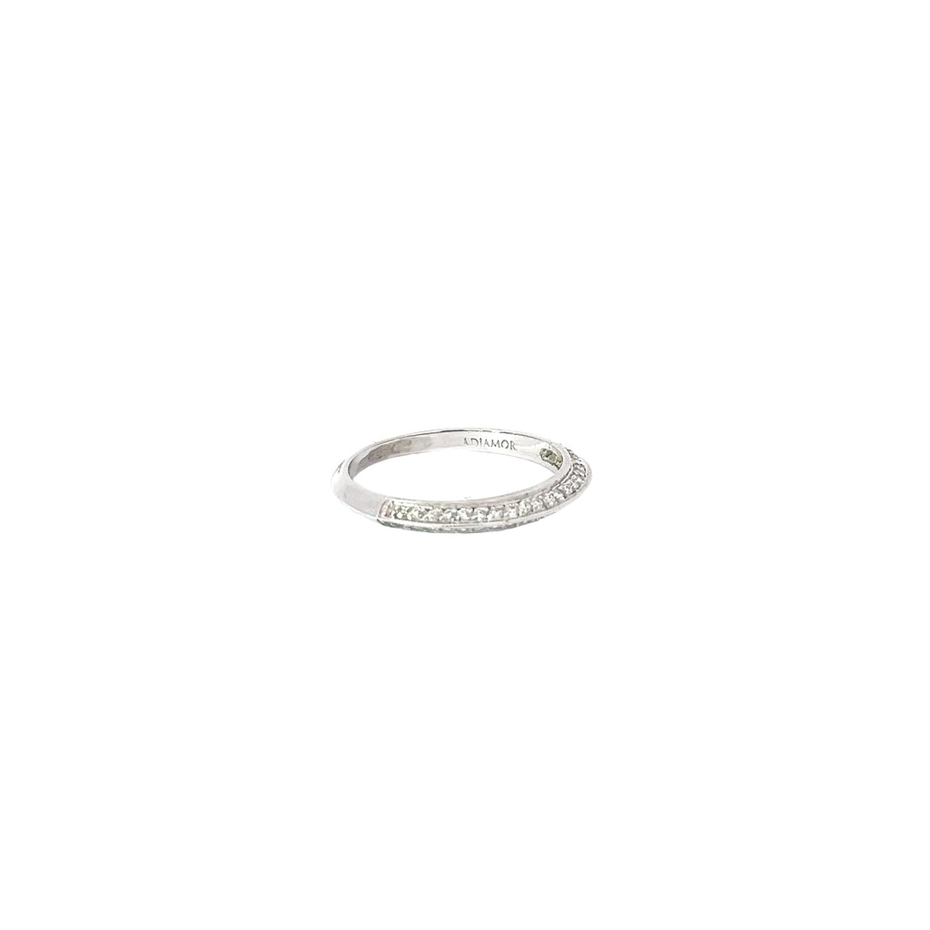 14k White Gold .30ct G SI1 Round Diamond Wedding Band