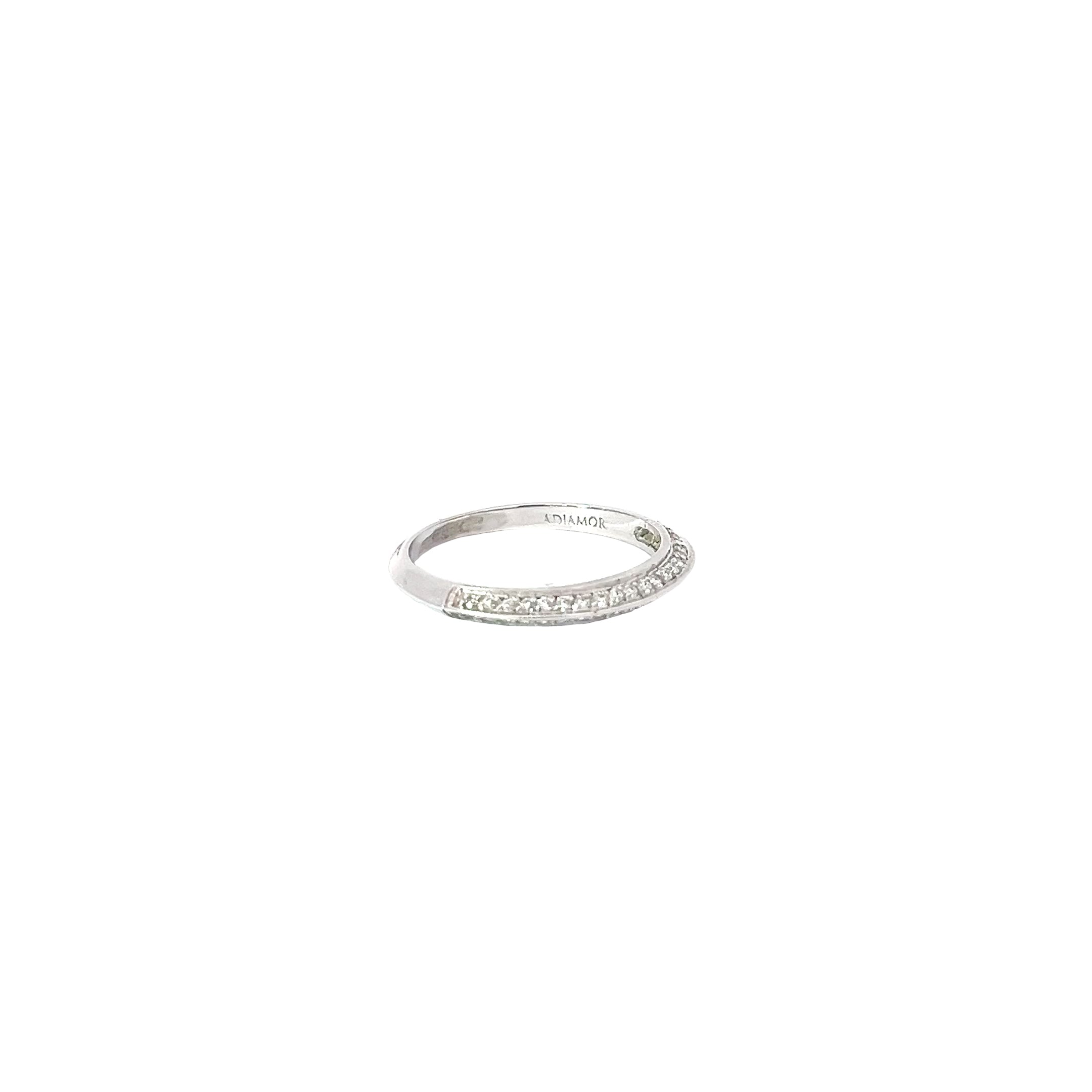 14k White Gold .30ct G SI1 Round Diamond Wedding Band