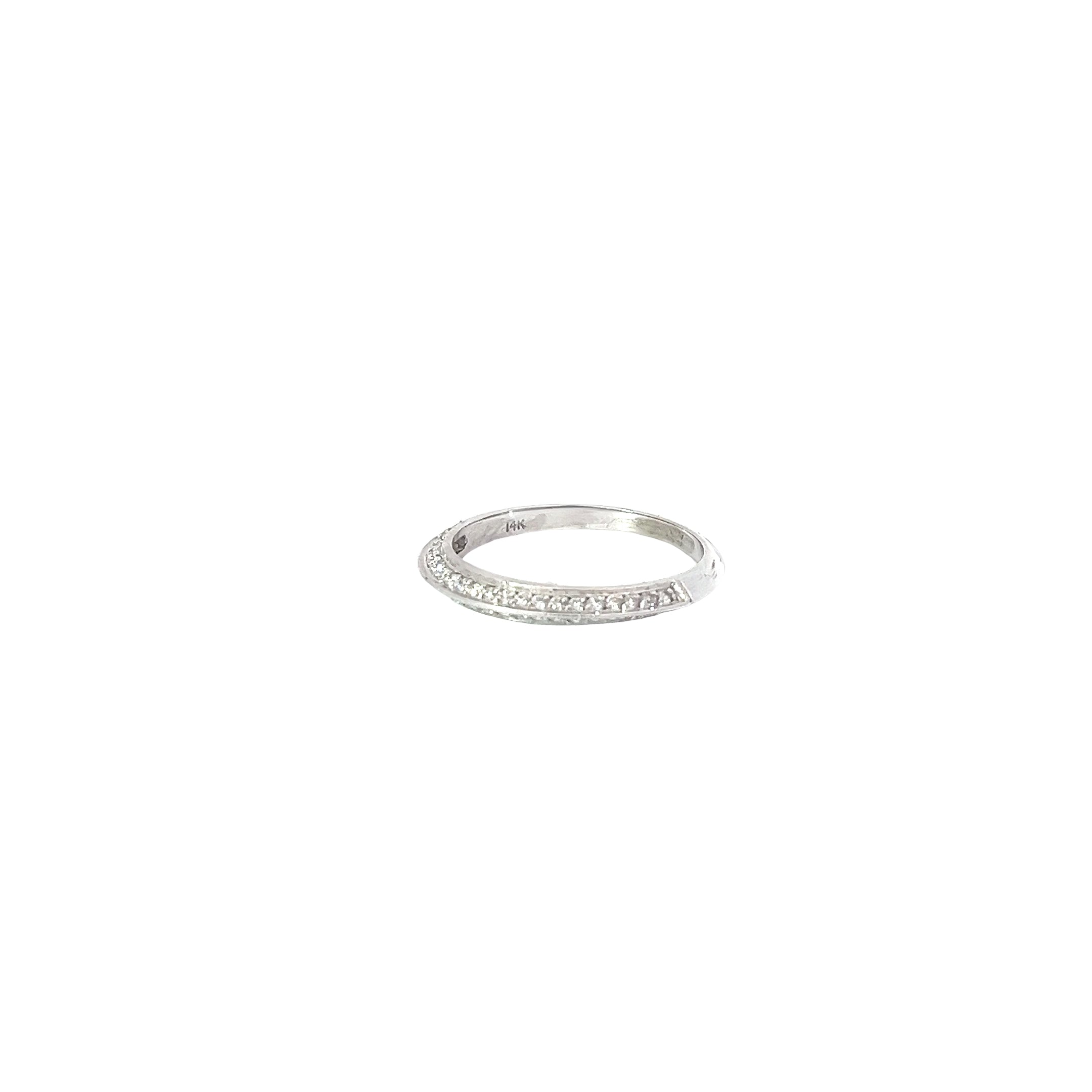 14k White Gold .30ct G SI1 Round Diamond Wedding Band