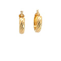 18k Yellow Gold 3.7 Gram Twisted Hoop Earrings