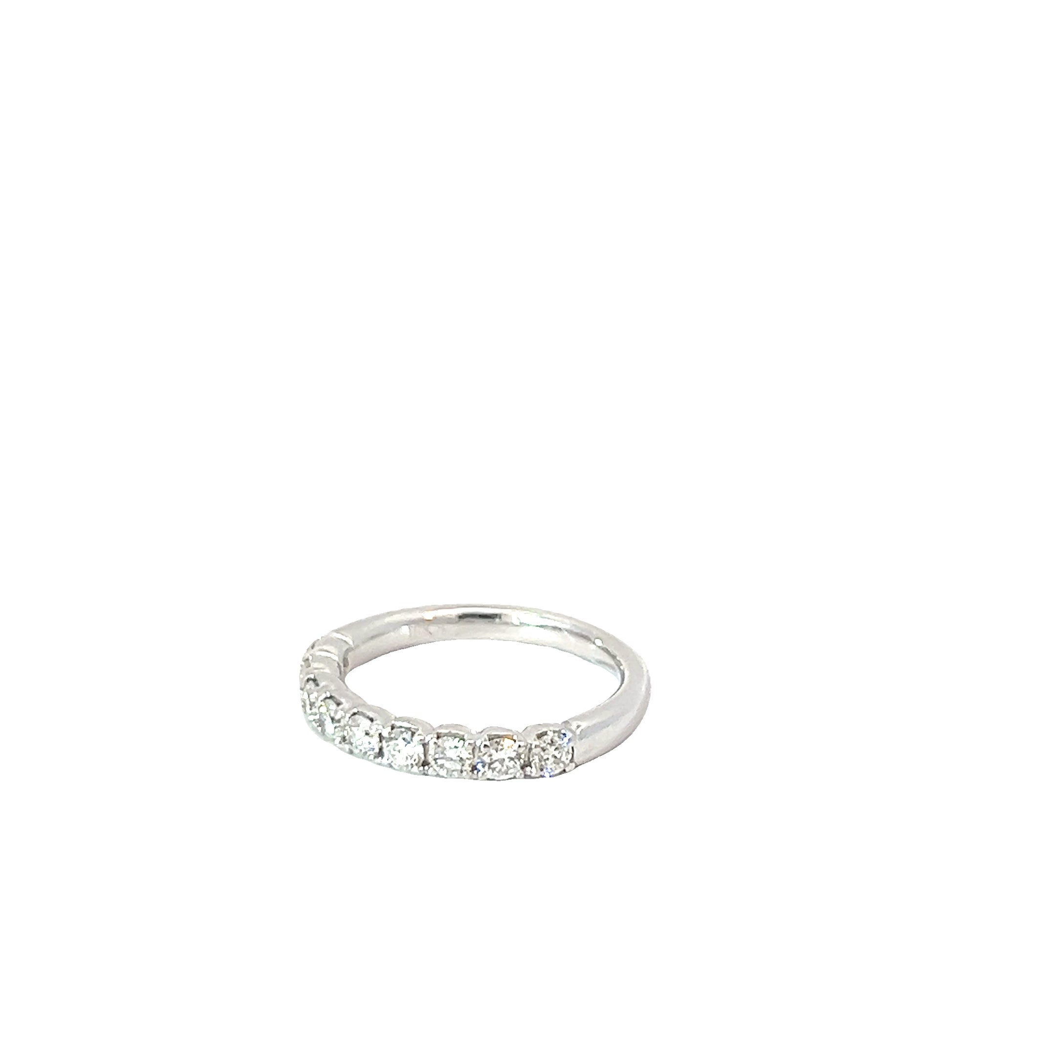18k White Gold .50ct F VS2 Round Diamond Band