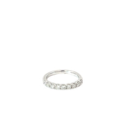 18k White Gold .50ct F VS2 Round Diamond Band