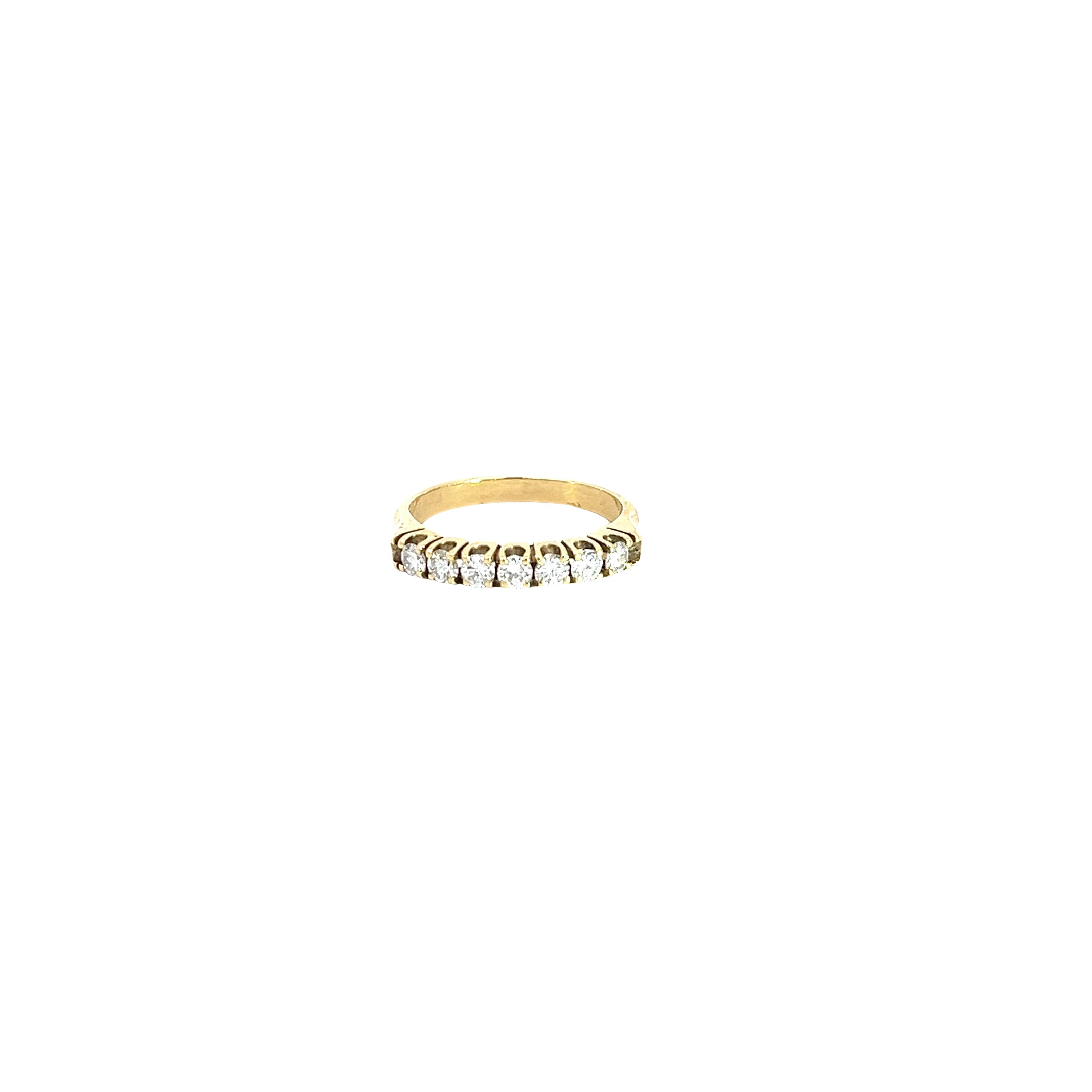 18k Yellow Gold .40ct E VS2 Round Diamond Band Ring
