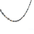 Sterling Silver 36.3 Gram Square, Oval with Cubic Zirconium and Tiger Eye Beaded Necklace