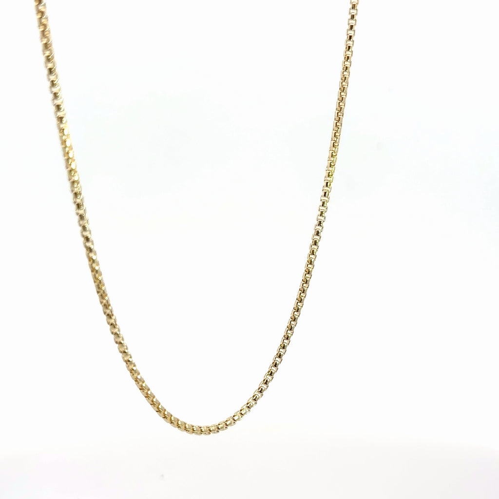 14k Yellow Gold Box Necklace 9.2gram 20"inch