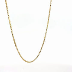 14k Yellow Gold Box Necklace 9.2gram 20"inch
