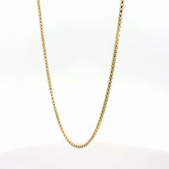 14k Yellow Gold Box Necklace 9.2gram 20"inch