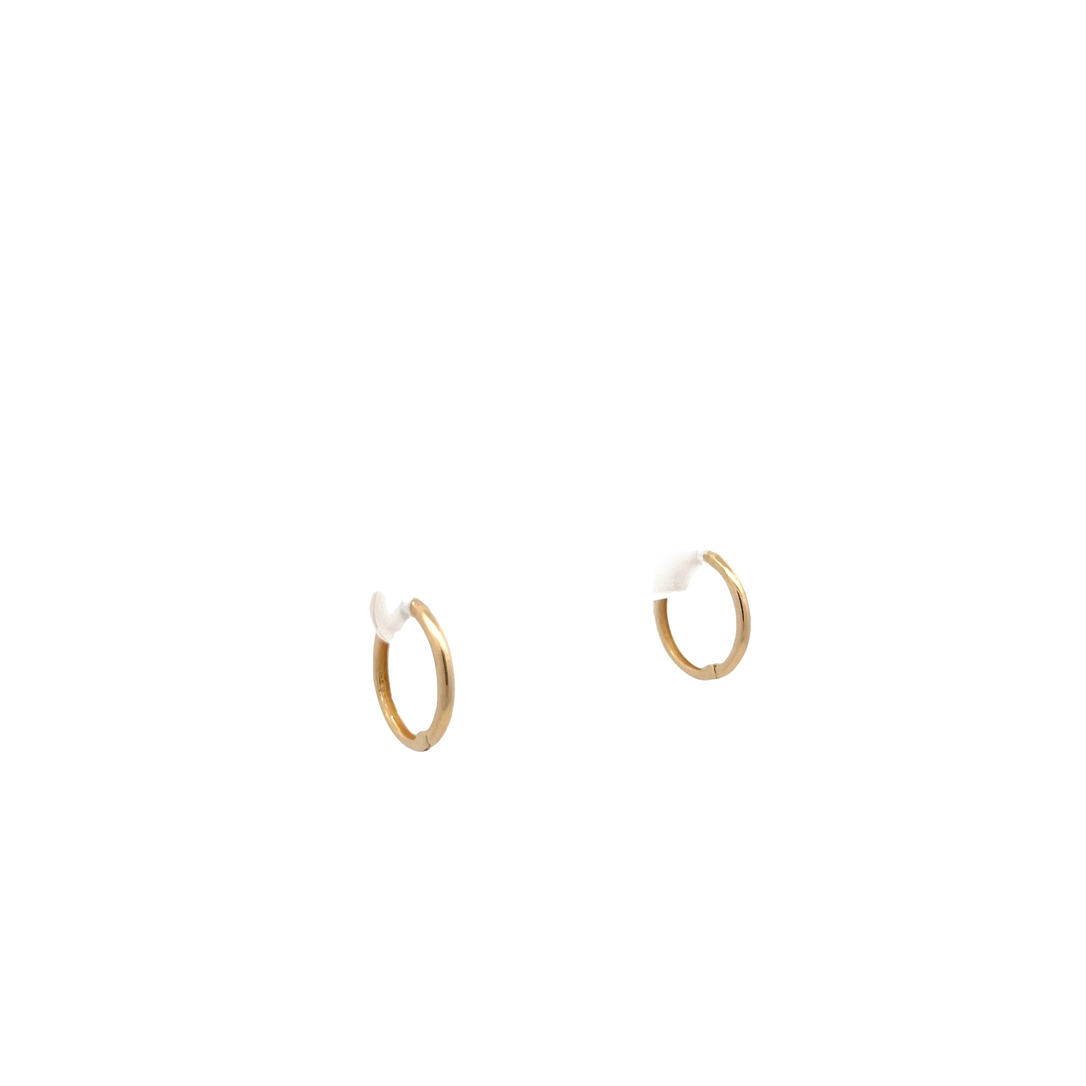 14k Yellow Gold Polished Hinged Hoop Earrings