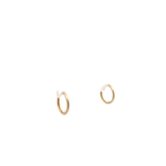 14k Yellow Gold Polished Hinged Hoop Earrings