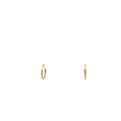 14k Yellow Gold Polished Hinged Hoop Earrings