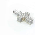 18k White Gold 2.75ct G VS2 Round Diamond Cross Pendant