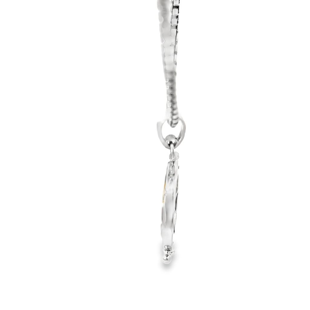 Sterling Silver Compass and  Round Diamond North Star