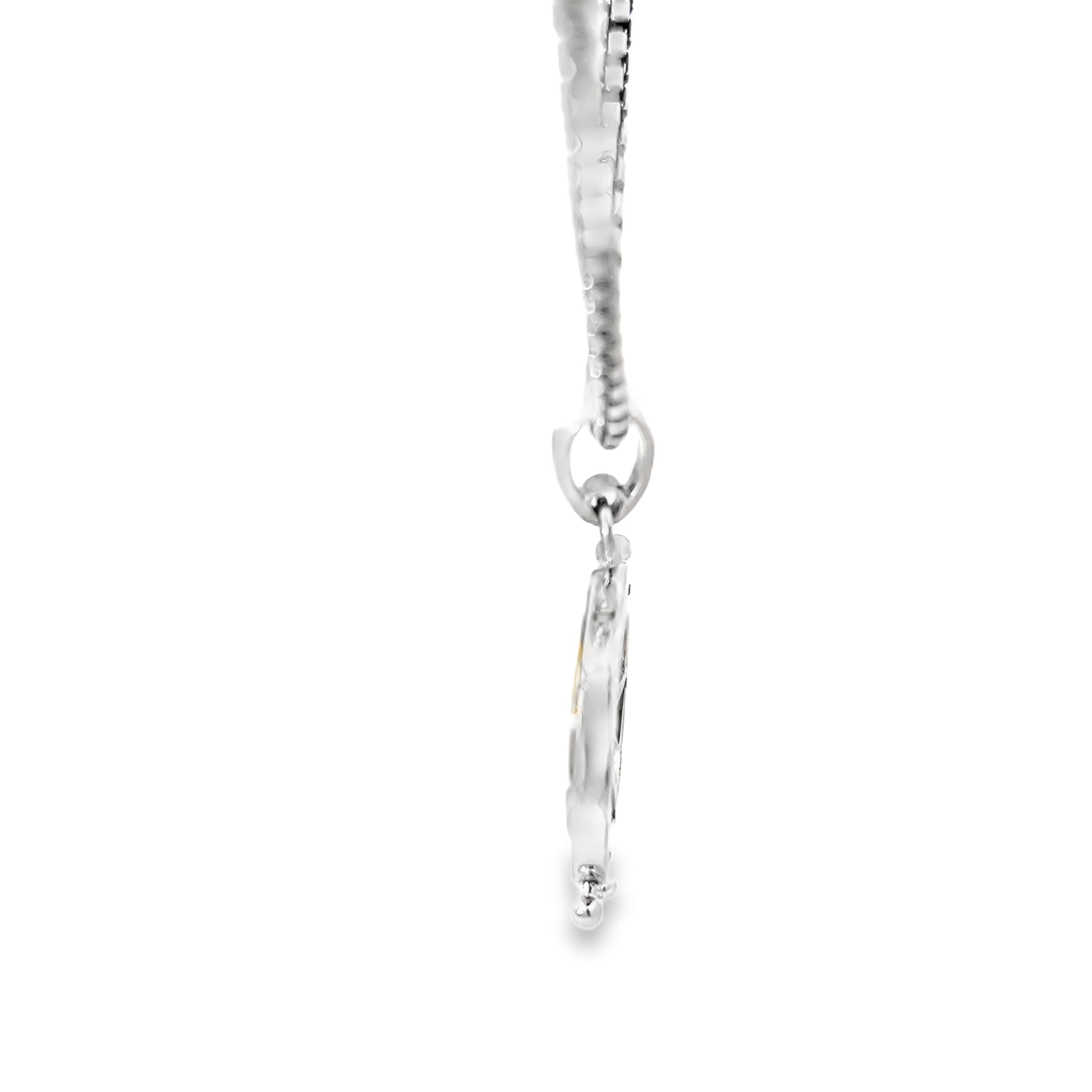 Sterling Silver Compass and  Round Diamond North Star
