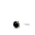 14k Yellow Gold Vintage Round Onyx 20mm with Gold Cinderella and Freshwater White Pearl Rain Drops Pendant 13.0 gram