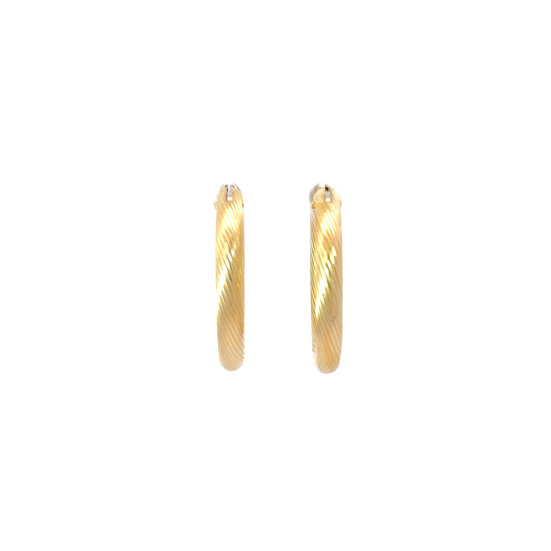 18K YELLOW GOLD 5.8 GRAM 1 1/2 INCH OVAL HOOP EARRINGS