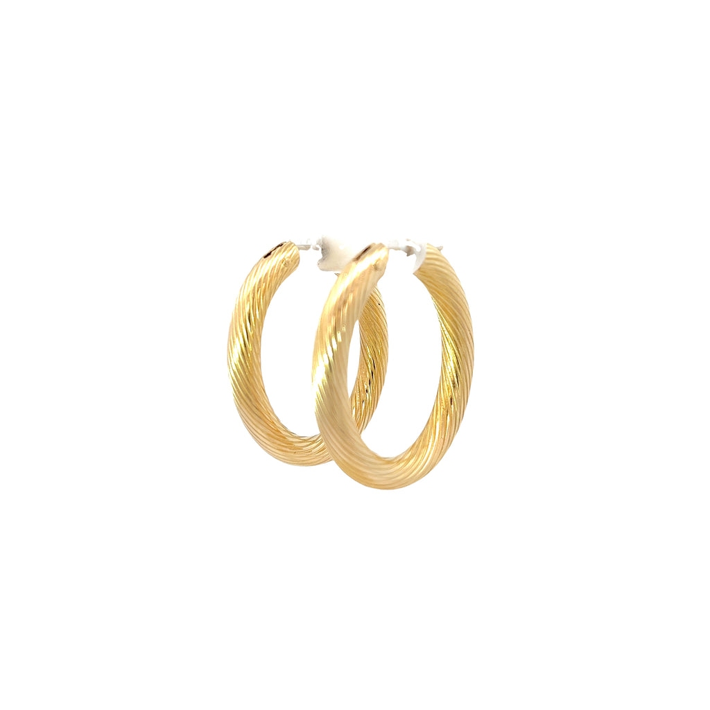 18K YELLOW GOLD 5.8 GRAM 1 1/2 INCH OVAL HOOP EARRINGS