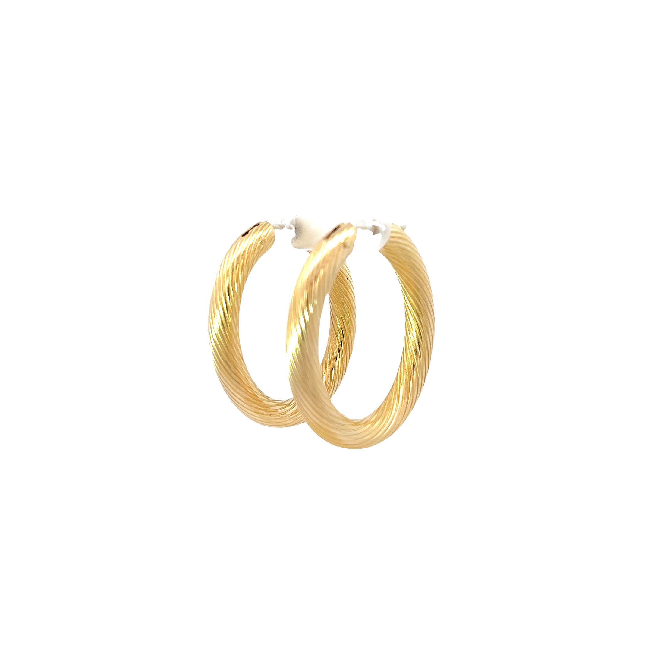 18K YELLOW GOLD 5.8 GRAM 1 1/2 INCH OVAL HOOP EARRINGS