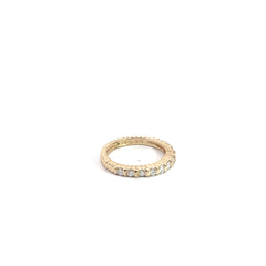 14k Yellow Gold .35ct F VS2  (12) Round Diamond Bar Set Anniversary Band