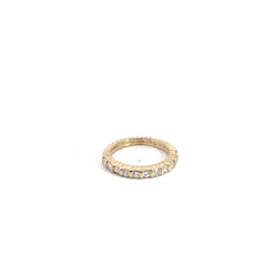 14k Yellow Gold .35ct F VS2  (12) Round Diamond Bar Set Anniversary Band