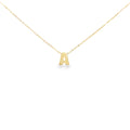 14k Yellow Gold Initial A Necklace