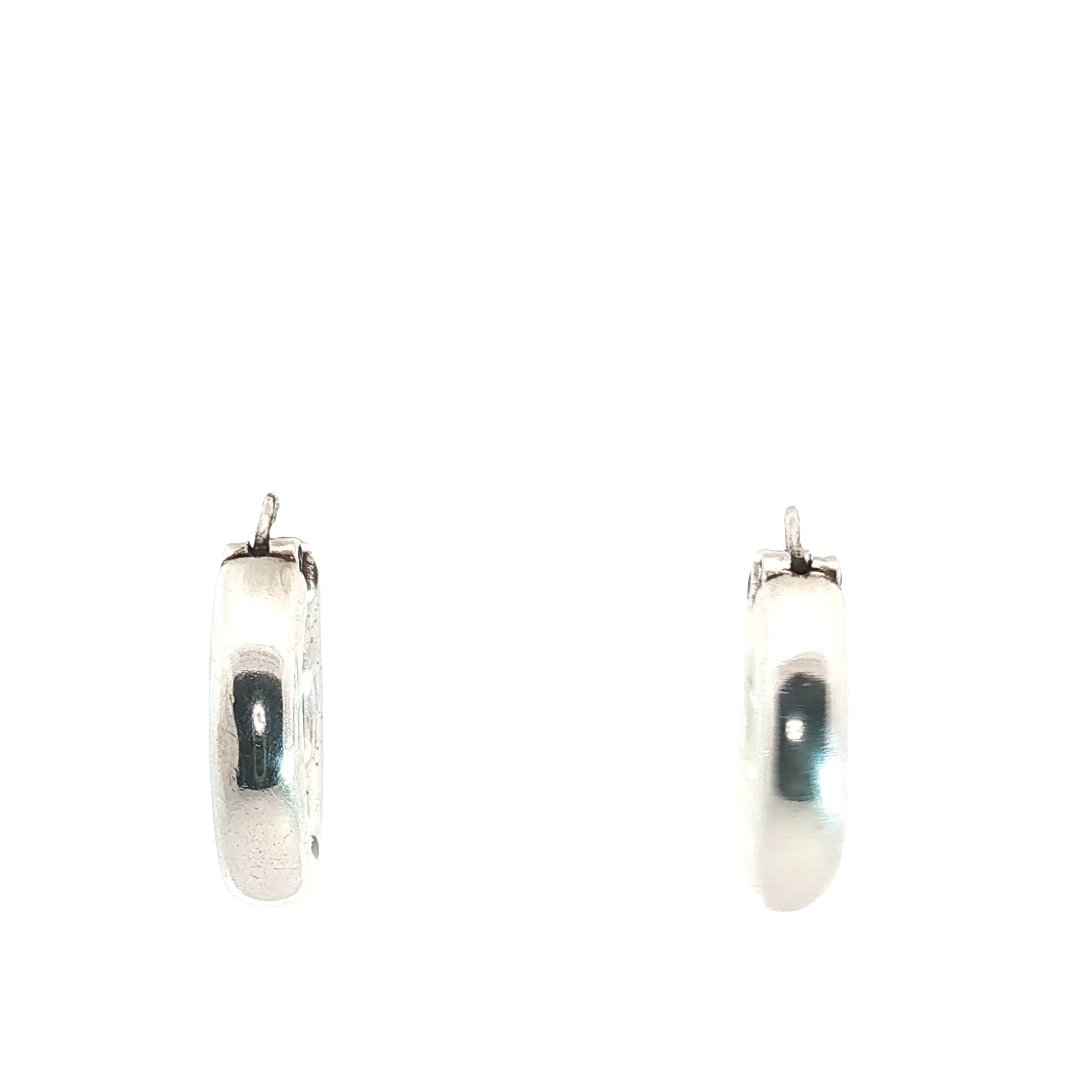Sterling Silver Round Tube Hoop Earring 10 gram 6.5mm 1"inch