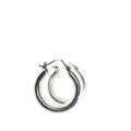 Sterling Silver Round Tube Hoop Earring 10 gram 6.5mm 1"inch