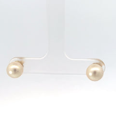 14k Yellow Gold Pearl Stud Earrings