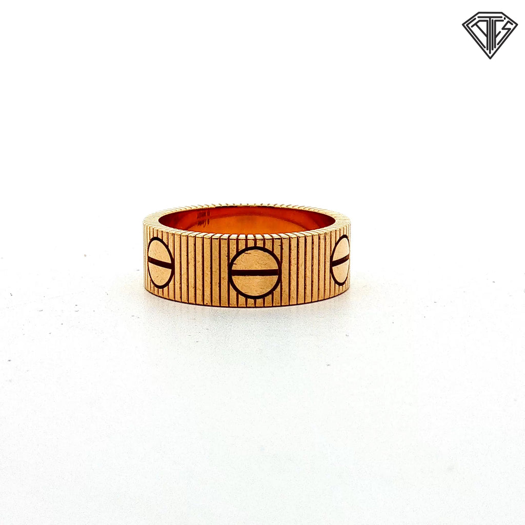 Pre-Loved Cartier "Love Unlimited " Ring 18k Yellow Gold 6.5mm Size 7 with Box/ Certificate