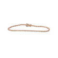 14k Rose Gold 1.01ct G VS2 Round Diamond Tennis Bracelet